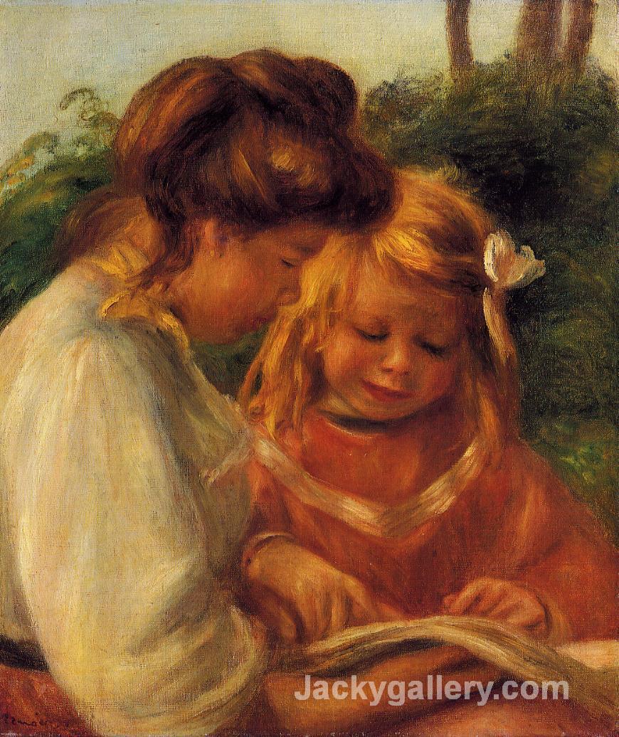 The Alphabet (Jean and Gabrielle) by Pierre Auguste Renoir paintings reproduction